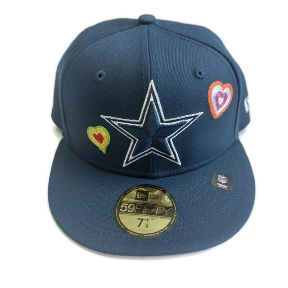 New Era Other - 59Fifty New Era Size 7 1/8 Dallas Cowboys Fitted Hat Chain Stitch Heart Cap